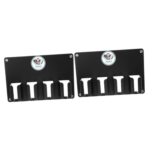 FOMIYES 2pcs Electric Clipper Bracket Hair Clipper Storage Holder Wall Hook Rack Barber Clipper Organizer Hair Clipper Wall-Mounted Bracket Scissor Wall Hangers Storage Box Non-Slip