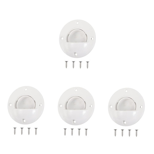 BESPORTBLE 4 Sets Drain Accessories for Self Bailing Scupper Kayak an Fittings Scupper Valve Yacht Gear Boat Hull Fitting Bung Screws Kit Boat Accessories Marine Plug Water Valve Abs White