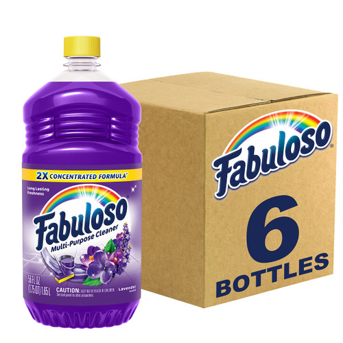Fabuloso Multi-Purpose Cleaner 2x Concentrated, Lavender - 56 fl oz (Pack of 6) Fabuloso Multi-Purpose Cleaner 2x Concentrated, Lavender - 56 fl oz (Pack of 6)