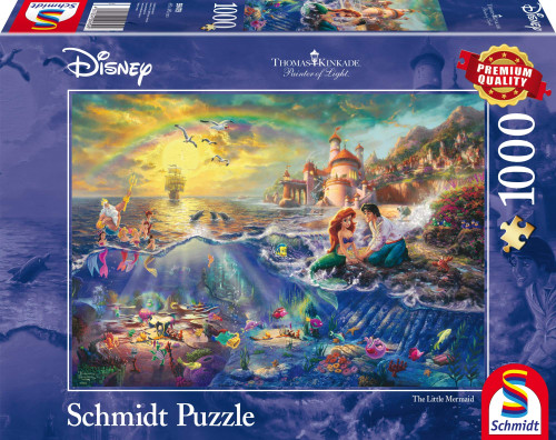 Schmidt Spiele 59479 Thomas Kinkade Disney The Little Mermaid Jigsaw Puzzle, Multi-Colour