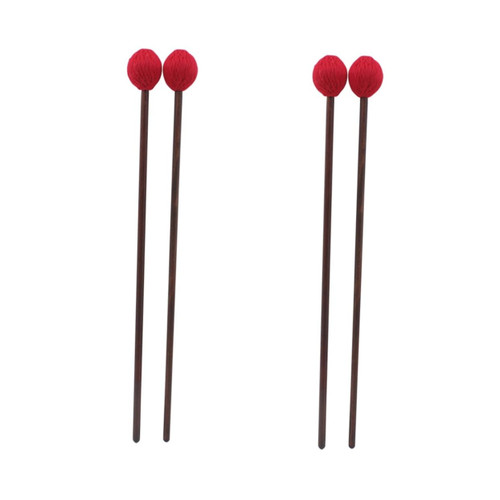 ibasenice 2 Pairs Marimba Mallet Stage Drumsticks Glockenspiel Sticks Yarn Head Drumsticks Tongue Drum Mallet Xylophone Mallets Marimba Hammer Drum Supply Maple Twine Carillon Child Light