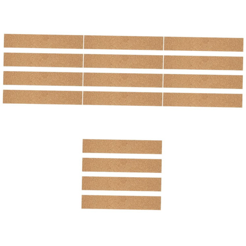STOBOK 16 Pcs Adhesive Cork Strips Cork Board Strips Cork Boards for Walls Pin Board Bulletin Boards for Walls Office Bulletin Board Cork Bulletin Bar Strips Frameless Office Board