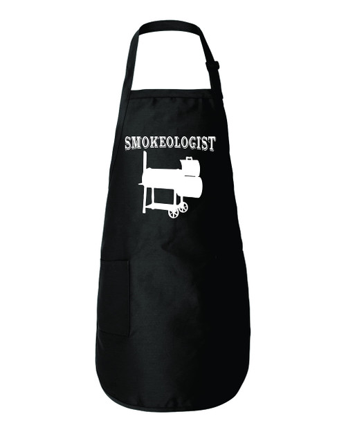 Freedomtees Smokeologist Bbq Funny Meat Smoking Full-Length Apron with Pockets