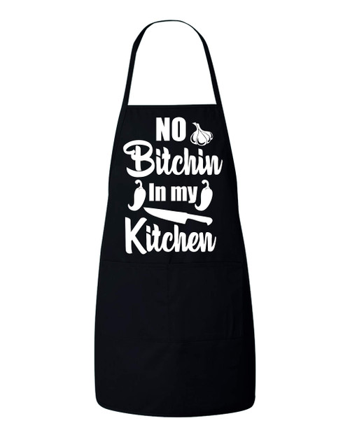 Freedomtees No Bitchin In My Kitchen Funny BBQ Kitchen Apron Cooking Gift for Father's Day Mother's Day - Black New Freedomtees No Bitchin In My Kitchen Funny BBQ Kitchen Apron Cooking Gift for Father's Day Mother's Day - Black New