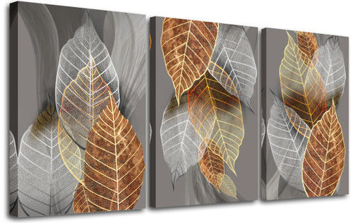Canvas Wall Art Abstract Paintings Leaf Wall Pictures Canvas Art Prints Nature Plants Poster Stretched Framed Artworks for Living Room Bedroom Bathroom Office Home Wall Decor,Ready to Hang,3 Pieces Canvas Wall Art Abstract Paintings Leaf Wall Pictures Canvas Art Prints Nature Plants Poster Stretched Framed Artworks for Living Room Bedroom Bathroom Office Home Wall Decor,Ready to Hang,3 Pieces
