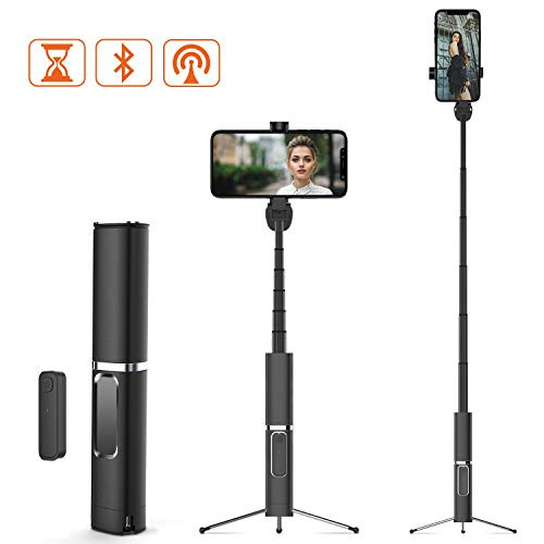 Selfie Stick, Extendable Selfie Stick Tripod with Detachable Wireless Remote and Tripod Stand Selfie Stick for iPhone XR/XS/X/8/8 Plus/7/7 Plus/Se/6s/6/6 Plus, Galaxy S10/S10 Plus S9/S9 Plus/S8/S8 Plu