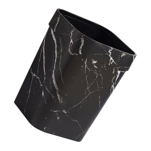 BUTIFULSIC Marble Trash Can Waste Bin Wastebasket for Dorm Recycle Trash Can Car Garbage Bin Marble Texture Waste Container Kitchen Garbage Can Trashcans Office Plastic Household