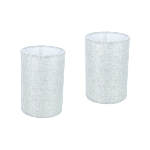 Didiseaon 2pcs Linen lampshade table lamp cover clip on lamp shade clip on lampshade medium drum lamp shade chandelier lampshade linen drum lampshade light bulb cage guard indoor Quartet