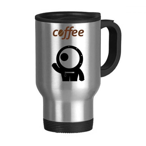 Universe Alien Monster Cyclops Alien Mug Flip Lid Stainless Steel Cup Car Thermos Drinkware