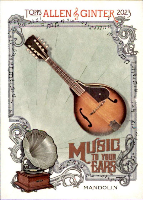 2023 Topps Allen and Ginter Music to Your Ears #MTYE-8 Mandolin Official MLB Baseball Trading Card (Stock Photo shown, Near Mint to Mint Condition)