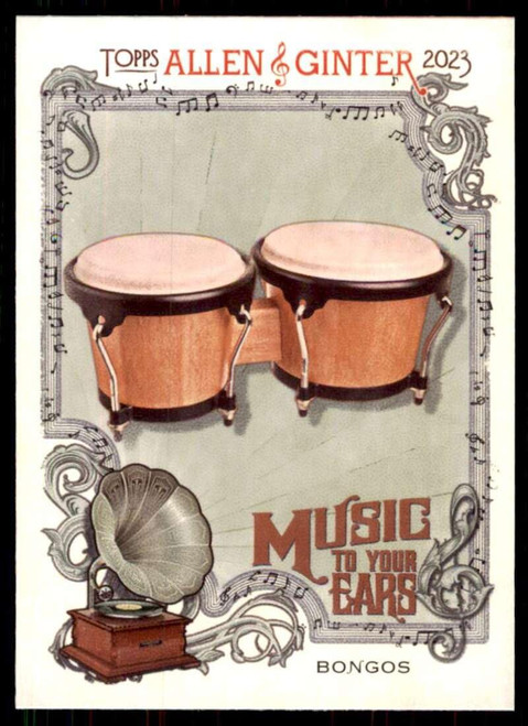 2023 Topps Allen and Ginter Music to Your Ears #MTYE-9 Bongos Official MLB Baseball Trading Card (Stock Photo shown, Near Mint to Mint Condition)