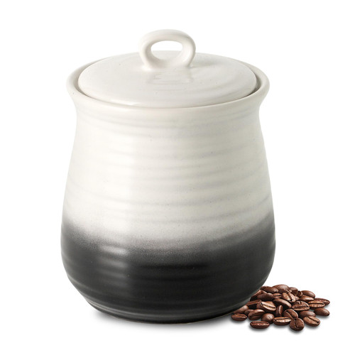 Hasense Ceramic Storage Jar, Coffee Storage Canister for Kitchen Counter, Food Container with Airtight Ceramic Lid for Coffee Bean, Candy, Tea, Cookies and More, 35 OZ, Gradient Black Hasense Ceramic Storage Jar, Coffee Storage Canister for Kitchen Counter, Food Container with Airtight Ceramic Lid for Coffee Bean, Candy, Tea, Cookies and More, 35 OZ, Gradient Black