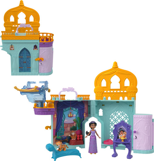Mattel Disney Princess Jasmine Stackable Castle Doll House Playset with Small Doll, 2 Friends & 7 Pieces, Inspired by Disney Movie Aladdin Mattel Disney Princess Jasmine Stackable Castle Doll House Playset with Small Doll, 2 Friends & 7 Pieces, Inspired by Disney Movie Aladdin