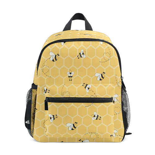 AUUXVA Geometric Animal Bees Pattern Kids Toddler Backpack for Men Women,Preschool Shoulder Bag School Bookbag Backpack for Boy Girls Student Baby Diaper Bag Nursery Bag