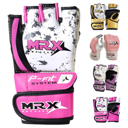 MRX MMA Gloves Boxing Gloves for Men & Women | Kickboxing Gloves with Open Palms Grappling Gloves for Punching Bag | Sparring Muay Thai MMA Glove