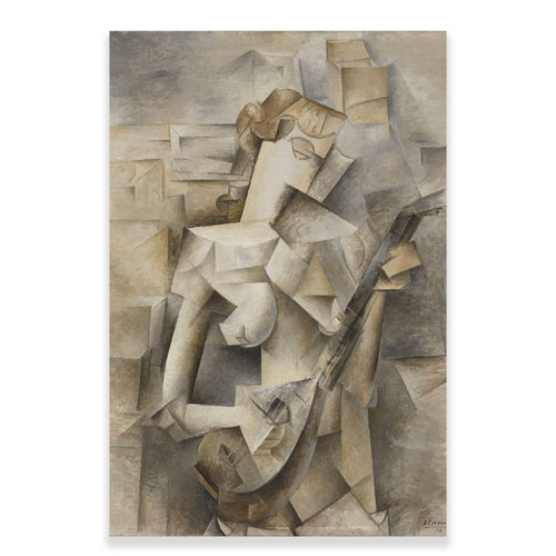 Pablo Picasso Wall Art - Girl with a Mandolin Print Poster - Fine Art Oil Painting Reproductions In Picasso Style Abstract Wall Decor for Living Room Bedroom Home Office Unframed(Girl with a