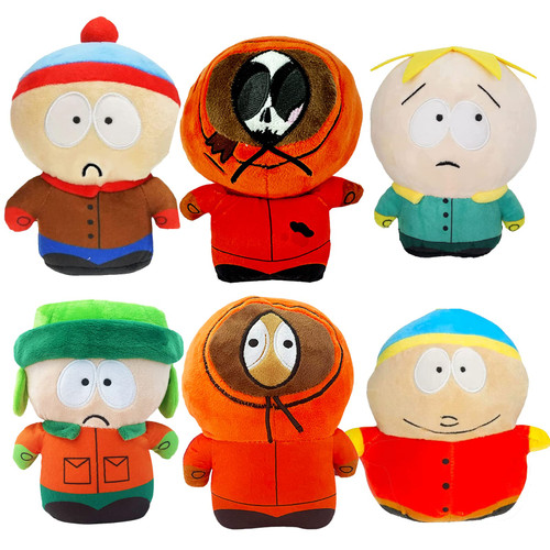 Svedmso South North Park Plush Toys, Kyle Cartman Kenny Butter Dolls, Stuffed Plush Toys, Cartoon Fans, Children's Toys Decorative Gifts (6PCS)