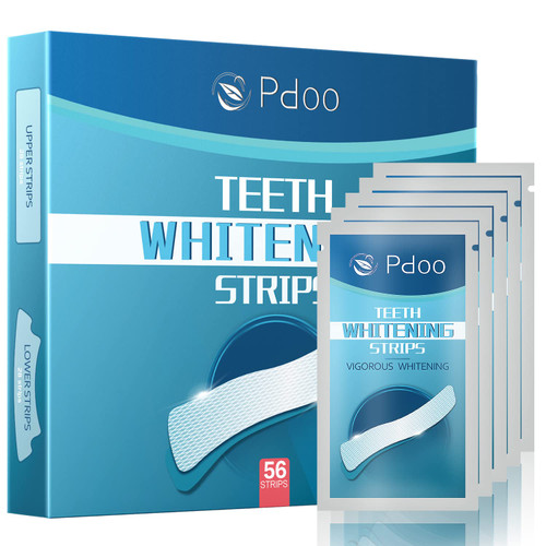 Teeth Whitening Strip - Non-Sensitive, Stain Remover, Professional Teeth Whitener, Non-Slip Teeth Whitening Products, Hydrogen Peroxide Teeth Whitener, Teeth Whitening Kit 56 Strips (28-Day) Teeth Whitening Strip - Non-Sensitive, Stain Remover, Professional Teeth Whitener, Non-Slip Teeth Whitening Products, Hydrogen Peroxide Teeth Whitener, Teeth Whitening Kit 56 Strips (28-Day)