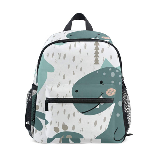 OREZI Dinosaur Baby Preschool Backpack with Chest Strap,Mini Toddler Backpack with Name Tag Daycare Toy Bag for Boys Girls,10 x 4x 12 Inches