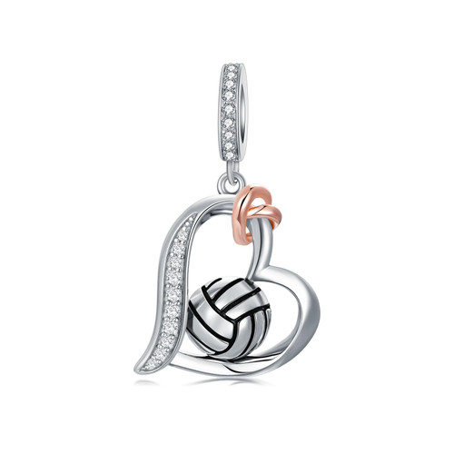 YAFEINI Volleyball Charm 925 Sterling Silver Volleyball Bangle Bracelet Jewelry for Women Girls YAFEINI Volleyball Charm 925 Sterling Silver Volleyball Bangle Bracelet Jewelry for Women Girls