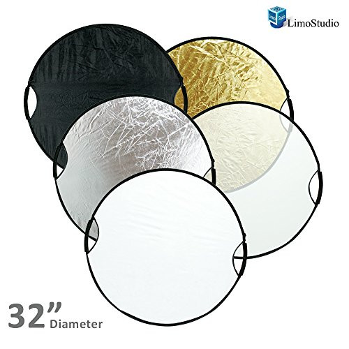 LimoStudio Photography Photo Studio 32" New Handheld 5-in-1 Collapsible Lighting Reflector Board Disc, AGG1490
