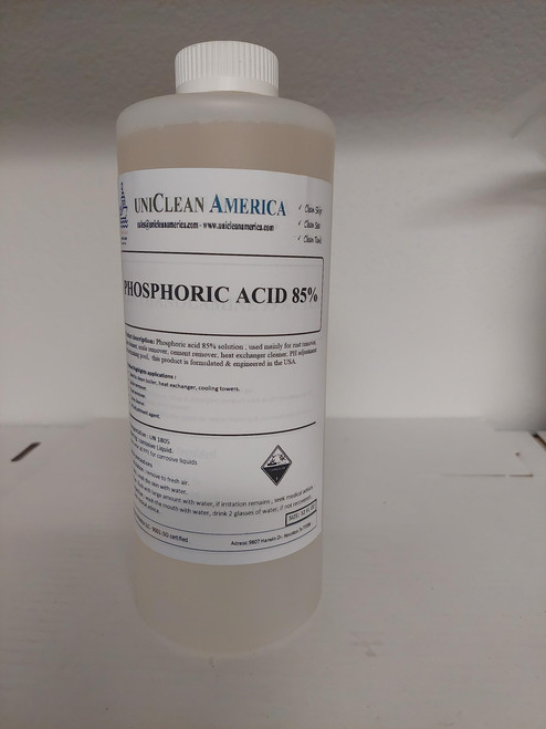 Phosphoric Acid 85% - Rust Remover - Lime Cleaner - Scale Remover - UniClean America - USA (Size : 16 fl oz)