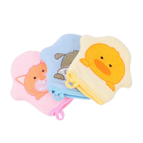 Housoutil 12 Pcs Scrub Gloves Bath Sponge Gloves Baby Bath Washcloth Baby Bath Gloves Bath Scrubber Baby Shower Mitten Bathing Kids Mittens Shower Towels Cotton Child Take a Bath Toiletries