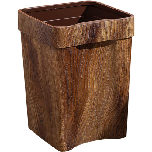 Cabilock Bathroom trashcan Wooden Garbage bin Large Capacity Garbage Can Trash can Small Wastebasket Kitchen Garbage bin Wastebasket bin Wood Garbage can Office Marbling Plastic Big Bag