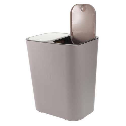 PRETYZOOM Sorting Trash Can Kids Room Trash Container Bin with Lid Plastic Trash Can Recycle Trash Can Outdoor Trash Bin Flip Waste Can 2 Compartment Trash Can Bins Pp Office Trash Rack Food