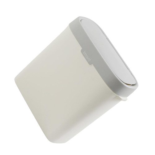 TIDTALEO Garbage Can Trash Can Lid Trashcan Trash Cans for Kitchen Rubbish Bin Small Trash Can Bathroom Trash Can with Lid Waste Basket Press Type Wastebasket Pp Decorate Mini Office White