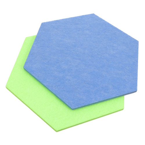 MAGICLULU 6 Pcs Hexagon Message Board Cork Board Tiles Geometric Message Board Felt Memo Board Memo Bulletin Pads Felt Board Tiles Turquoise Decor Memo Bulletin Board Wool Felt