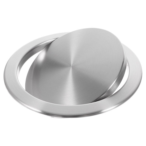DOITOOL Trash Compactor Stainless Garbage Flap Round -cm for Countertop Steel Built Recessed Built-in Auto Cover Trash Lid Kitchen Grommet In Flush Bin Can Automatic Trashcan Trim Bin