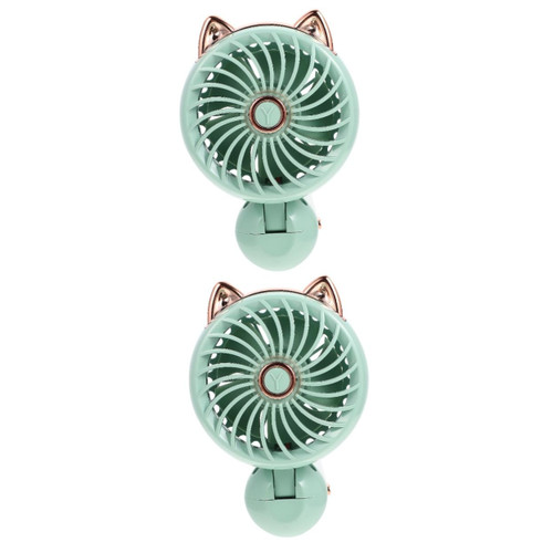 STOBAZA 2 Sets Mini Folding Fan Usb Fan Electric Hand Fan Portable Pocket Fan Usb Rechargeable Fan Small Portable Fan Mini Rechargeable Fan Facial Steamer Electric Fan Student Handheld