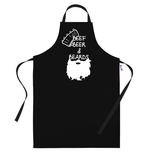 Bang Tidy Clothing BBQ Apron Funny Aprons For Men Beef Beers & Beards Barbecue Grill Kitchen Gift Ideas