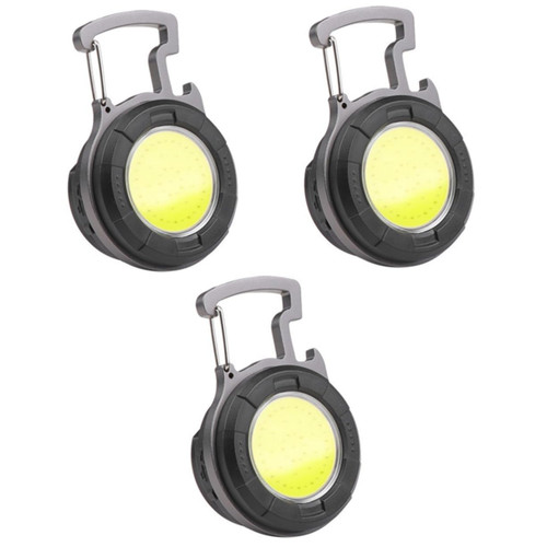 YARNOW 3pcs Pocket Light USB Rechargeable Flashlight Hand Light Keychain Flashlight Small Flashlights Powerful Keyring Flashlight Tiny Flashlight Car Aluminum Alloy Travel Corn on The Cob