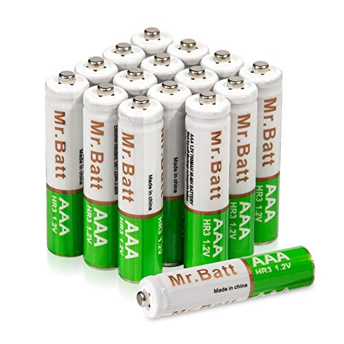 Mr.Batt NiMH AAA Rechargeable Batteries Pre-Charged, 700mAh (16 Pack)