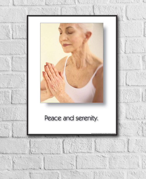Fitnus Chart Series Peace & Serenity 18" X 24" Laminated Yoga Inspirational Poster