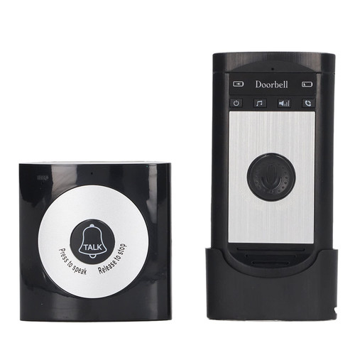 Hyuduo Wireless Voice Intercom Doorbell 2 Way Waterproof Home Security Access Control System,Wireless Talk Intercom Doorbell Intercom Kit Home Security Systems Door Bell Chimes Kits