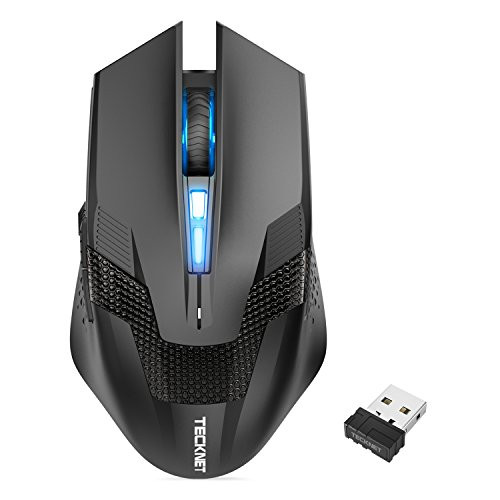 TeckNet Wireless Gaming Mouse with USB Nano Receiver, Professional Optical Computer Mouse, Premium 4800 DPI Sensor, 8 Buttons, Ergonomic Design (Not for Programmable)