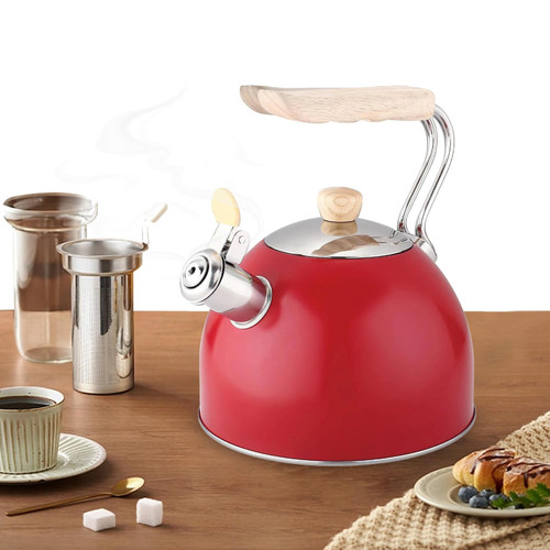 Hawien Tea Kettle Whistling, 2.5L Whistling Tea Pot Small Tea Kettle, Universal Tea Pot Water Kettle With Heat-Resistant Handle, Stove Top Teakettle Teapot For Tea, Coffee