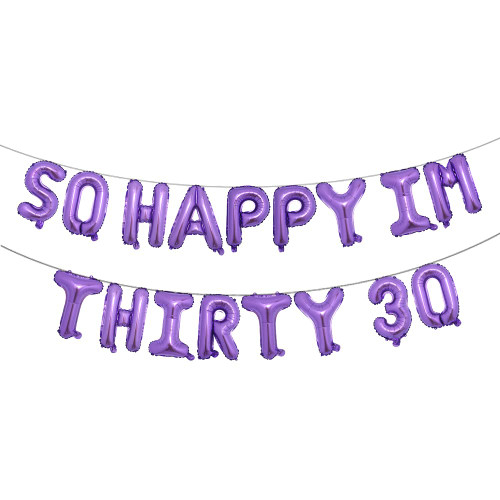 30th Birthday Balloons Funny 30th Birthday Decorations for her-So Happy IM Thirty Balloon Banner, Dirty 30 Birthday Party Supplies Birthday Photo Frame (IM THIRTY 30 Purple) 30th Birthday Balloons Funny 30th Birthday Decorations for her-So Happy IM Thirty Balloon Banner, Dirty 30 Birthday Party Supplies Birthday Photo Frame (IM THIRTY 30 Purple)