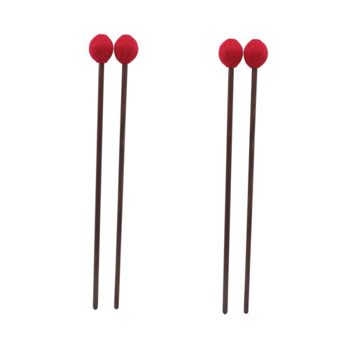 ERINGOGO 2 Pairs Marimba Mallet Medium Yarn Mallets Musical Instrument Sticks Music Instrument Mallets Xylophone Mallet Stage Drumsticks Marimba Hammer Student Advanced Carillon Maple Twine