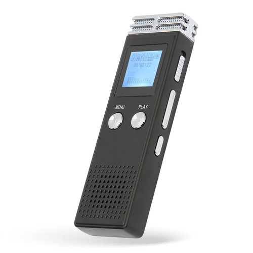 Digital Voice Recorder, Audio Recorder Intelligent Noise Cancel Portable Voice Activated Recorder with Microphone USB Cable, MP3 Player for Lectures, Meetings, Interviews (16GB)