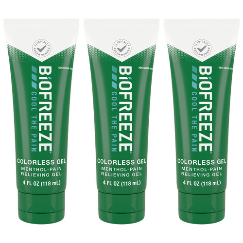 Biofreeze Gel 4 FL OZ Tube (Pack Of 3) Menthol Pain Relief Gel For Knee & Lower Back Pain Relief, Sore Muscle Relief, Neck Pain Relief, Shoulder Pain Relief, FSA Eligible Biofreeze Gel 4 FL OZ Tube (Pack Of 3) Menthol Pain Relief Gel For Knee & Lower Back Pain Relief, Sore Muscle Relief, Neck Pain Relief, Shoulder Pain Relief, FSA Eligible