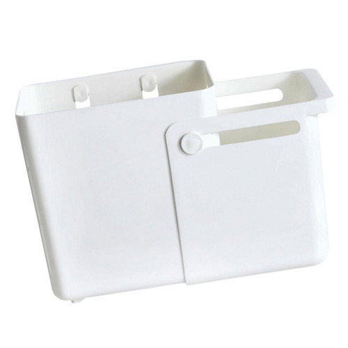 IMIKEYA 2pcs Garbage Can Car Trash Can with Lid Bin with Lid Car Trashcan Auto Trash Can Bins with Lids Trash Can for Car Rubbish Container White Plastic Hanging Storage Basket Office