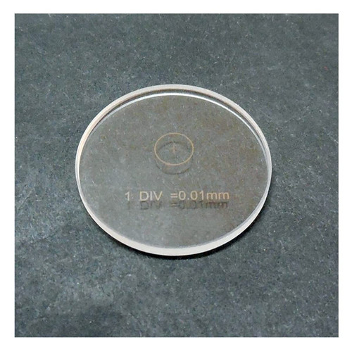 Microscope Accessories Kit for Adult Microscope Micrometer- DIV=0.01mm Microscope Eyepiece Micrometer Calibration Slide for Stage Micrometer Accessory
