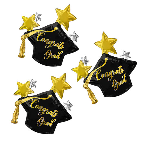 AVMBC Graduation Cap Balloon, Graduation Mylar Foil Balloon, Graduation Cap Star Balloon | Congrats Grad Cap Balloon for 2023 Graduation Party Decorations Supplies AVMBC Graduation Cap Balloon, Graduation Mylar Foil Balloon, Graduation Cap Star Balloon | Congrats Grad Cap Balloon for 2023 Graduation Party Decorations Supplies