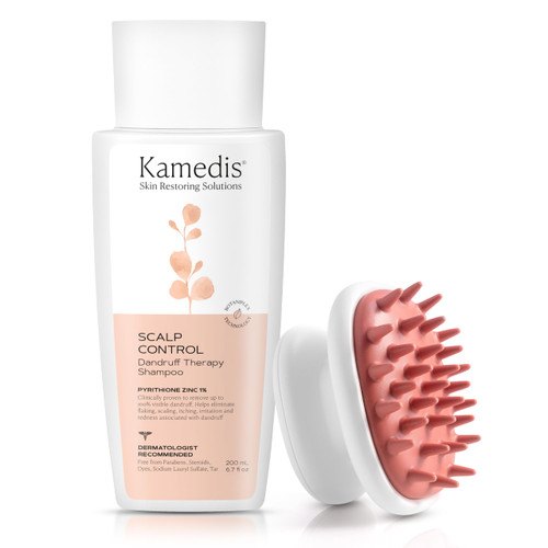 KAMEDIS Scalp Care Duo: Fillable Scalp Massager Hair Brush & Clinically Proven Anti-Dandruff Shampoo - Gentle Scalp Scrubber Exfoliator and Dandruff Treatment for Men, Women & Kids. (2pc) KAMEDIS Scalp Care Duo: Fillable Scalp Massager Hair Brush & Clinically Proven Anti-Dandruff Shampoo - Gentle Scalp Scrubber Exfoliator and Dandruff Treatment for Men, Women & Kids. (2pc)