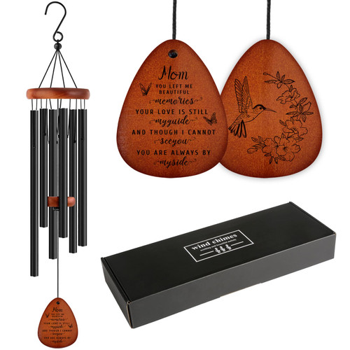 SteadStyle 36 Inch Memorial Wind Chimes - Memorial Gifts for Loss of Mom, Sympathy Wind Chimes for Loss of Mother, Bereavement Wooden Wind Chimes in Memory of Loss of Love One