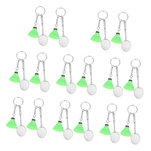 Toddmomy 16 pcs badminton keychain Mini Shuttlecock Keyrings tennis racket keychain badminton key ring key chains backpack keychains Key Chain Pendant. Key Accessories charm plastic handbag